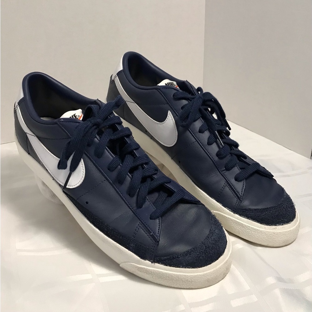 Nike Blazer Low 77 Vintage Size 13 Mens Sneakers Midnight‎ Navy Blue DA6364 400